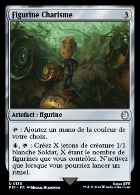 Figurine Charisme, carte Magic PIP 130 — extension Fallout
