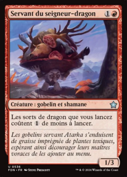 Servant du seigneur-dragon, carte Magic FDN 536 — extension Foundations