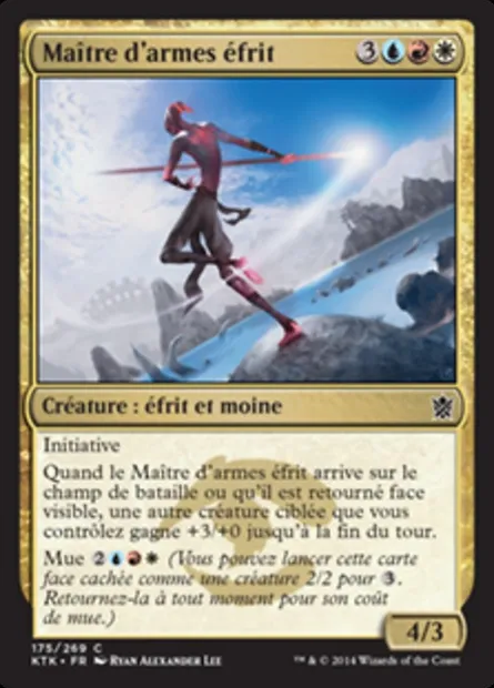 Maître d'armes éfrit, carte Magic KTK 175 — extension Les Khans de Tarkir
