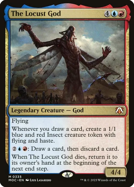 The Locust God, Magic card MOC 335 — March of the Machine Commander set
