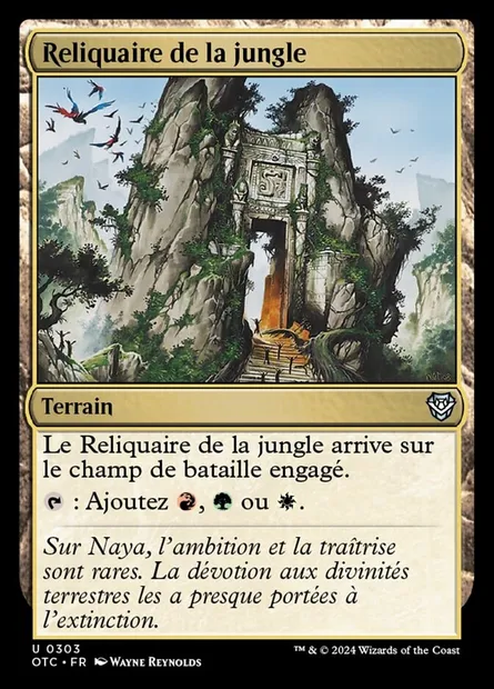 Reliquaire de la jungle, carte Magic OTC 303 — extension Outlaws of Thunder Junction Commander