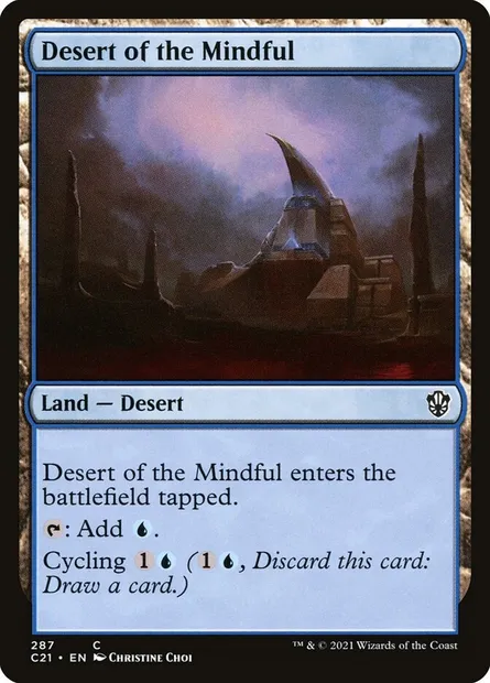Desert of the Mindful, Magic card C21 287 — Commander 2021 set