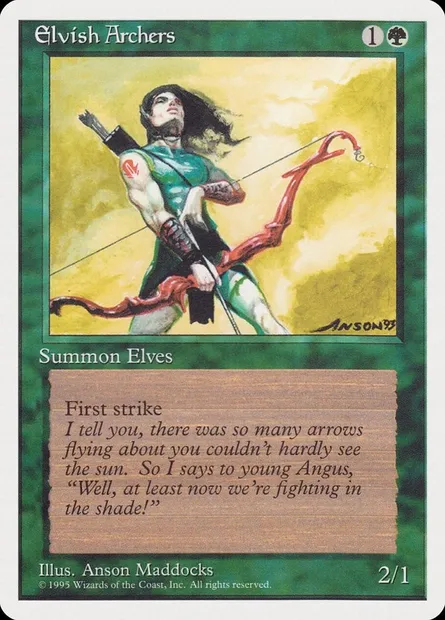 Archers elfes, carte Magic RQS 40 — extension Rivals Quick Start Set
