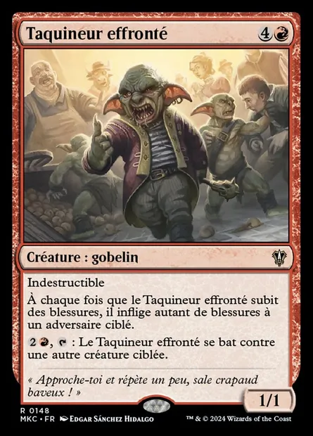 Taquineur effronté, carte Magic MKC 148 — extension Murders at Karlov Manor Commander
