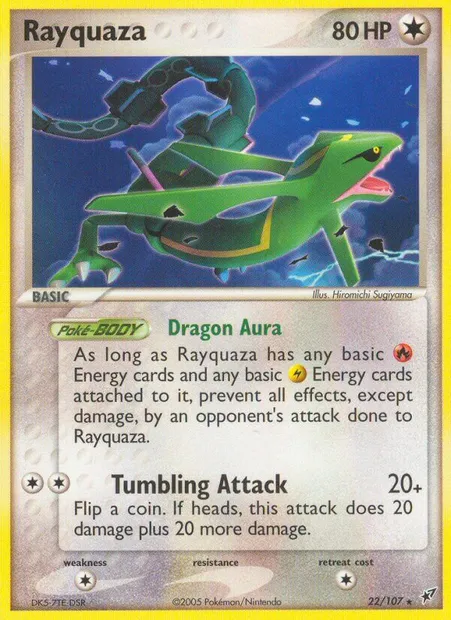 Rayquaza, Pokémon card DX 22 — Deoxys set