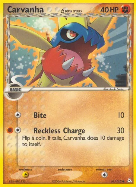 Carvanha δ, Pokémon card HP 61 — Holon Phantoms set
