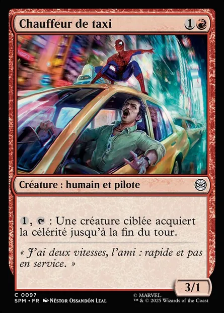 Chauffeur de taxi, carte Magic SPM 97 — extension Marvel's Spider-Man