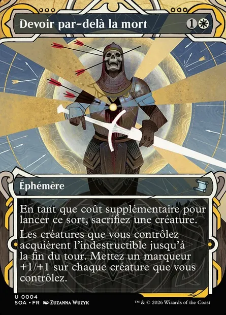 Devoir par-delà la mort, carte Magic SOA 4 — extension Secrets of Strixhaven Mystical Archive