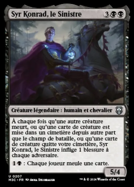 Syr Konrad, le Sinistre, carte Magic M3C 207 — extension Modern Horizons 3 Commander