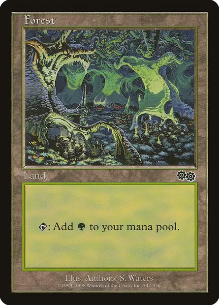Forest, Magic card USG 347 — Urza's Saga set