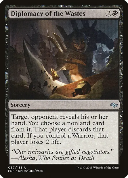 Diplomacy of the Wastes, Magic card FRF 67 — Fate Reforged set