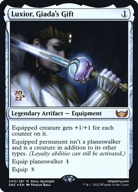 Luxior, don de Giada, carte Magic PSNC 240s — extension Streets of New Capenna Promos