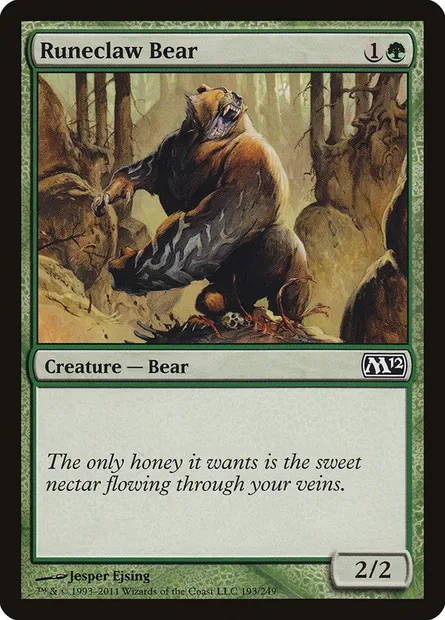 Runeclaw Bear, Magic card M12 193 — Magic 2012 set