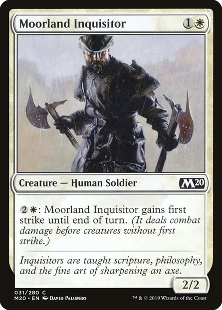 Moorland Inquisitor, Magic card M20 31 — Core Set 2020 set