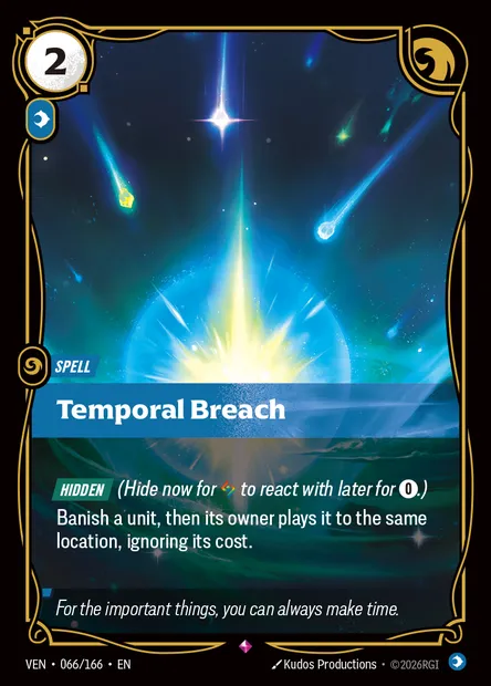Temporal Breach, carte Riftbound VEN 066 — extension Vendetta