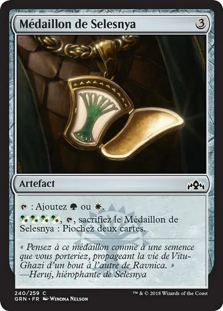 Médaillon de Selesnya, carte Magic GRN 240 — extension Les Guildes de Ravnica