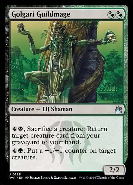 Golgari Guildmage, Magic card RVR 188 — Ravnica Remastered set