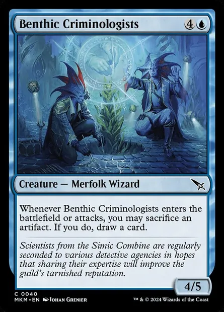 Benthic Criminologists, Magic card MKM 40 — Murders at Karlov Manor set