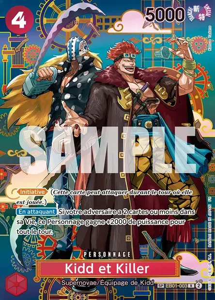 Kidd et Killer, carte One Piece EB01-003 — extension MEMORIAL COLLECTION