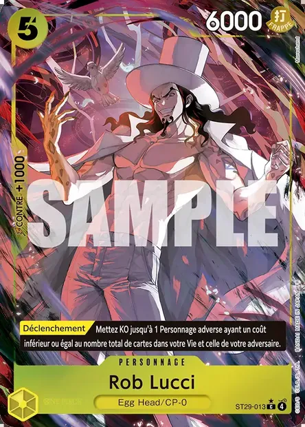 Rob Lucci, carte One Piece ST29-013 — extension EGG HEAD