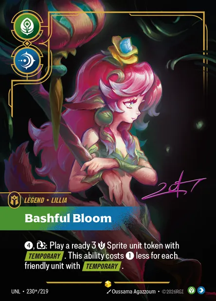Bashful Bloom, Riftbound card UNL 230* — Unleashed set