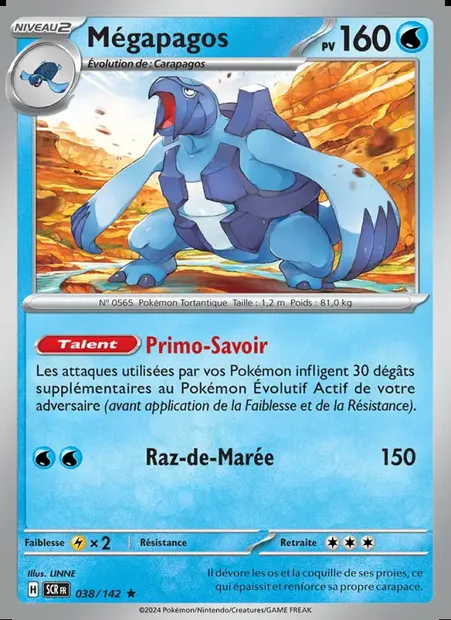 Mégapagos, carte Pokémon SCR 038 — extension Couronne Stellaire