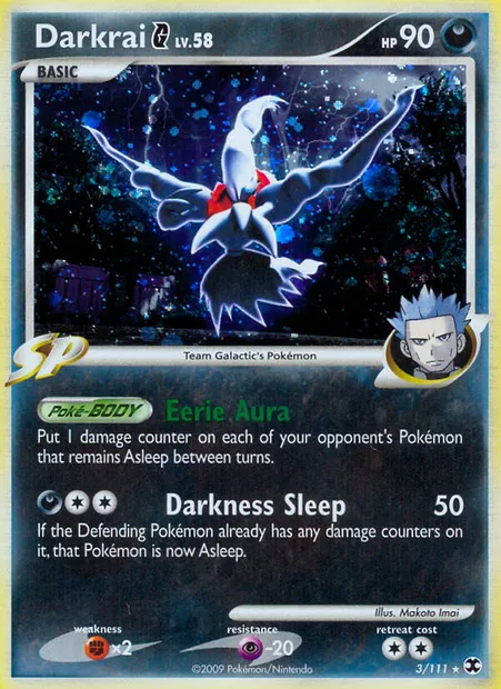 Darkrai G, Pokémon card RR 3 — Rising Rivals set