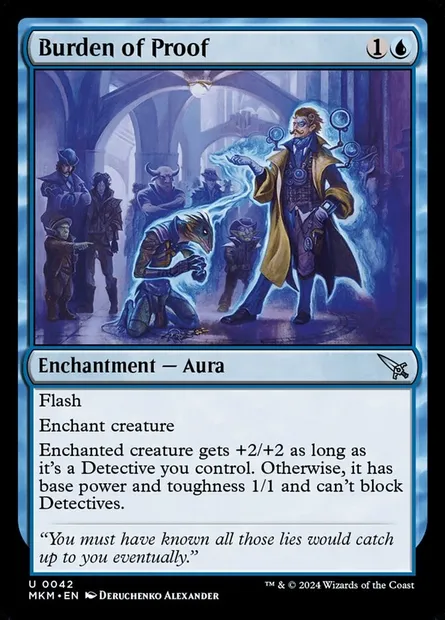 Burden of Proof, carte Magic MKM 42 — extension Murders at Karlov Manor