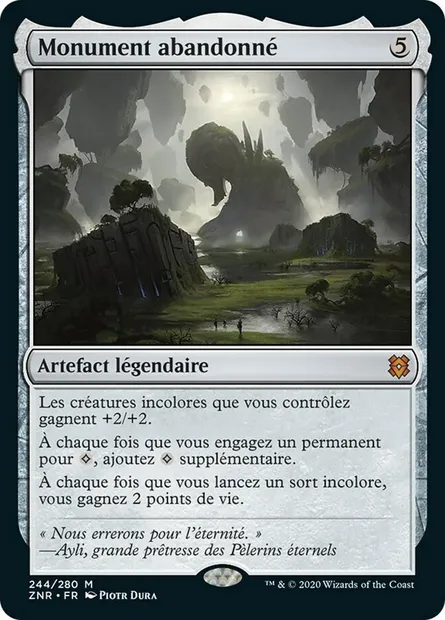 Monument abandonné, carte Magic ZNR 244 — extension Renaissance de Zendikar