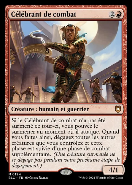 Célébrant de combat, carte Magic BLC 194 — extension Bloomburrow Commander