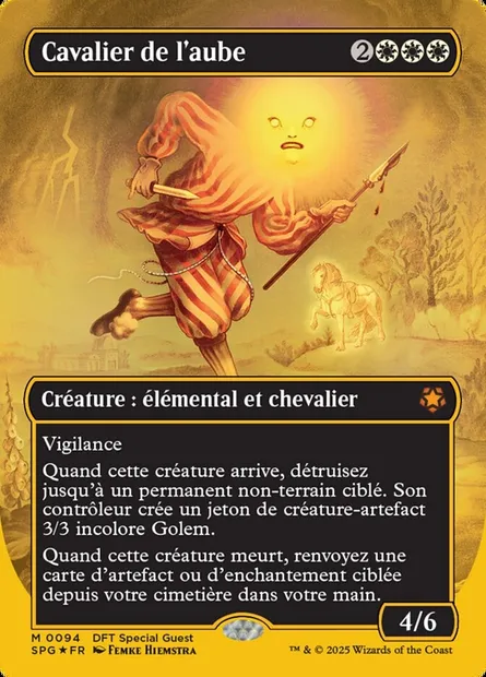 Cavalier de l'aube, carte Magic SPG 94 — extension Special Guests