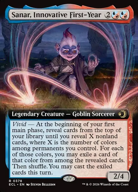 Sanar, Innovative First-Year, Magic card ECL 378 — Lorwyn Eclipsed set