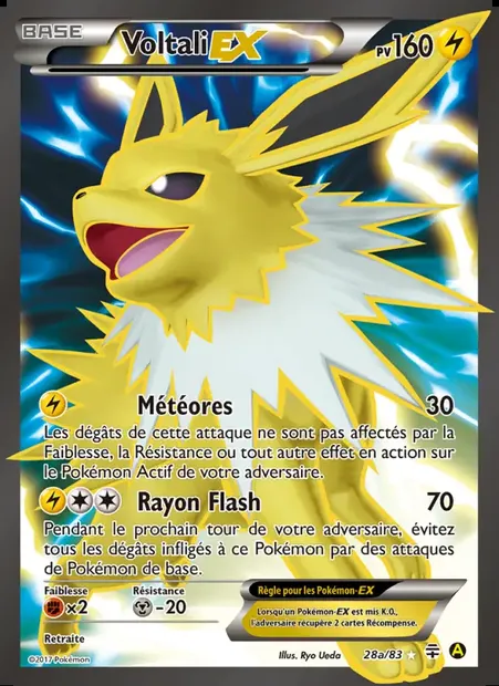 Voltali-EX, carte Pokémon GEN 28a — extension Générations