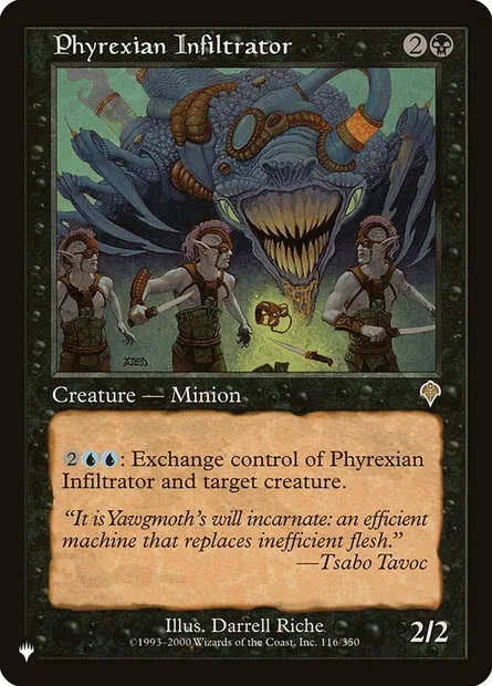 Phyrexian Infiltrator, Magic card PLST INV-116 — The List set