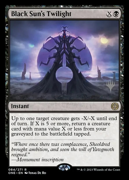 Black Sun's Twilight, Magic card PONE 84p — Phyrexia: All Will Be One Promos set