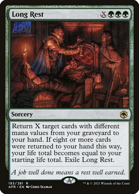 Long Rest, Magic card AFR 193 — Adventures in the Forgotten Realms set