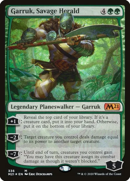 Garruk, Savage Herald, Magic card M21 336 — Core Set 2021 set