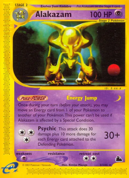 Alakazam, carte Pokémon SK 2 — extension Skyridge