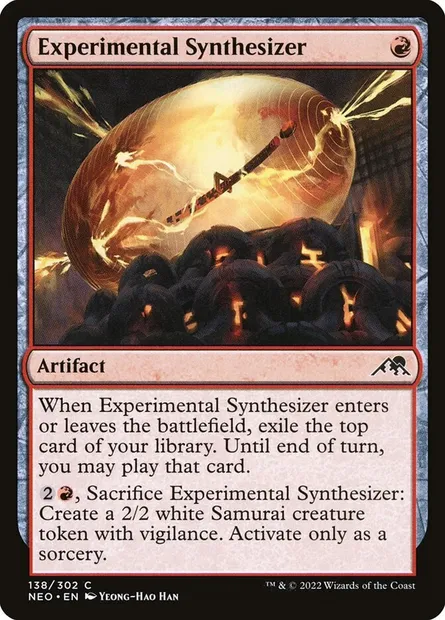 Experimental Synthesizer, Magic card NEO 138 — Kamigawa: Neon Dynasty set