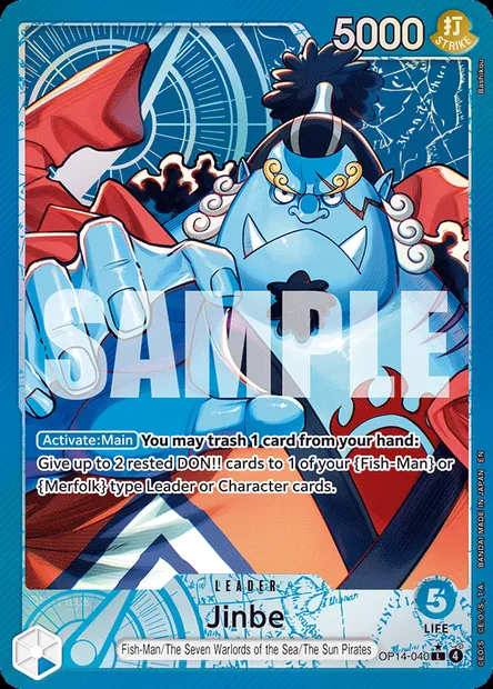 Jinbe, One Piece card OP14-040 — THE AZURE SEA’S SEVEN set