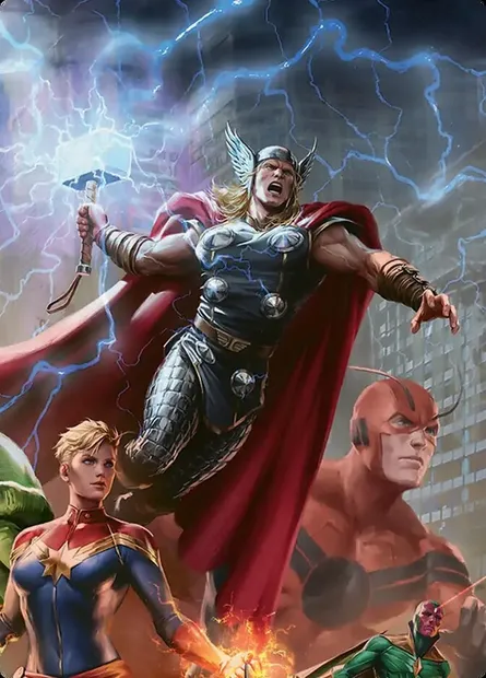 Thor, Guardian of Midgard // Thor, Guardian of Midgard, carte Magic AMSH 3b — extension Marvel Super Heroes Art Series