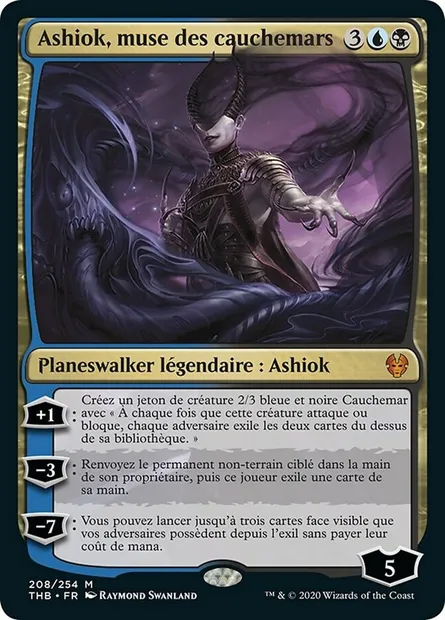 Ashiok, muse des cauchemars, carte Magic THB 208 — extension Theros Beyond Death