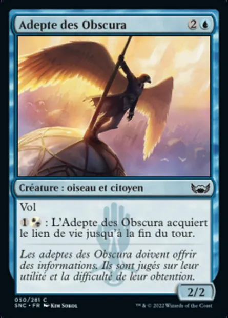 Adepte des Obscura, carte Magic SNC 50 — extension Les rues de la Nouvelle-Capenna
