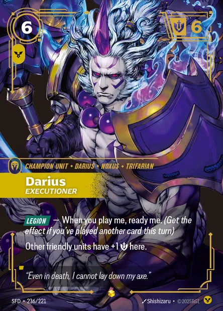 Darius, carte Riftbound SFD 236 — extension Spiritforged