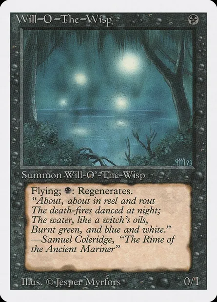 Feu follet, carte Magic 3ED 137 — extension Revised Edition