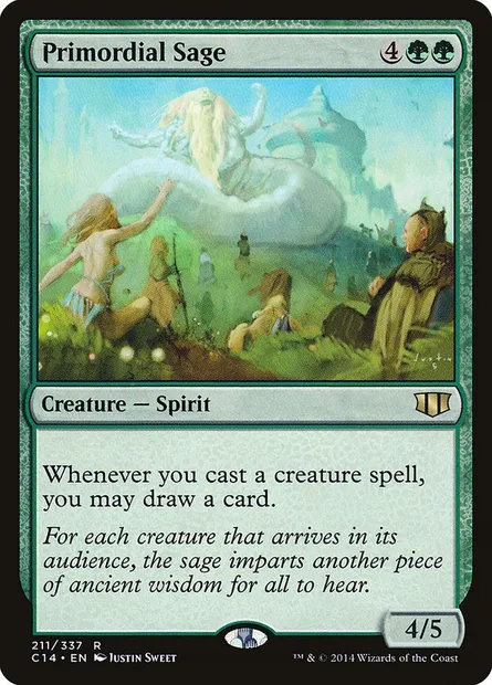 Primordial Sage, Magic card C14 211 — Commander 2014 set