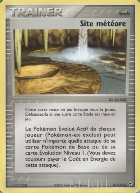 Site météore, carte Pokémon DX 89 — extension EX Deoxys
