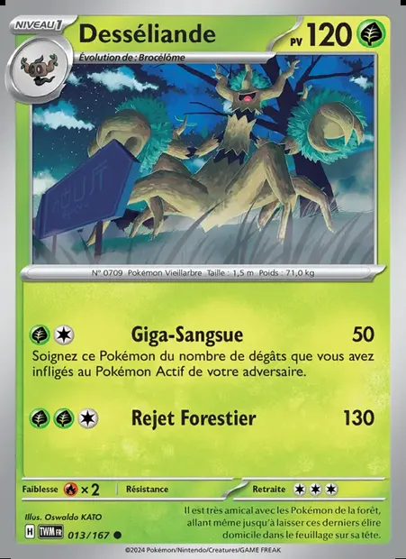 Desséliande, carte Pokémon TWM 013 — extension Mascarade Crépusculaire