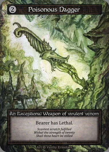 Poisonous Dagger, Sorcery card ALP 327 — Alpha set