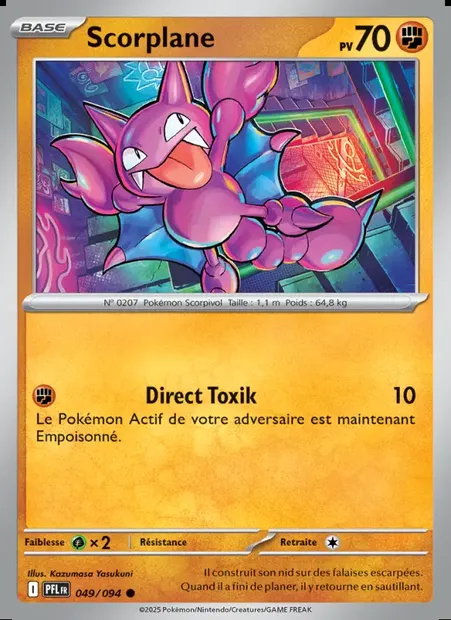 Scorplane, carte Pokémon PFL 049 — extension Flammes Fantasmagoriques